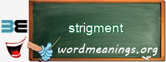 WordMeaning blackboard for strigment